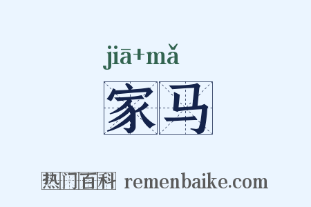 家马是什么意思的图片